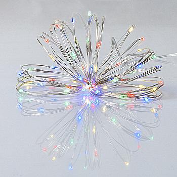 Электрогирлянда Yes! Fun "Нить" на медной проволоке, 60 LED, разноцветн., 6 м, статическая, батарейки, 975031 Электрогирлянда Yes! Fun "Нить" на медной проволоке, 60 LED, разноцветн., 6 м, статическая, батарейки, 975031