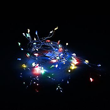 Электрогирлянда Yes! Fun "Кластер" на медной проволоке, 50 LED, разноцветная 1 м, статическая, батарейки, 975019 Электрогирлянда Yes! Fun "Кластер" на медной проволоке, 50 LED, разноцветная 1 м, статическая, батарейки, 975019