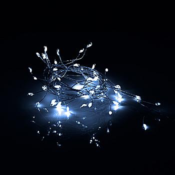 Электрогирлянда Yes! Fun "Кластер" на медной проволоке, 50 LED, хол-белая 1 м, статическая, батарейки, 975018 Электрогирлянда Yes! Fun "Кластер" на медной проволоке, 50 LED, хол-белая 1 м, статическая, батарейки, 975018