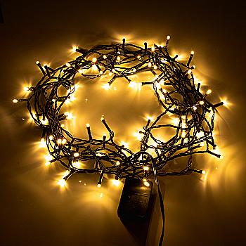 Электрогирлянда Yes! Fun "Нить" 120 LED, тепло-белая, 8,4 м, 8 режимов мигания, 974832 Электрогирлянда Yes! Fun "Нить" 120 LED, тепло-белая, 8,4 м, 8 режимов мигания, 974832