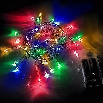 Электрогирлянда Yes! Fun "Нить" 41 LED, разноцветная, 2,8 м, статическая, на батарейках, 975053 Электрогирлянда Yes! Fun "Нить" 41 LED, разноцветная, 2,8 м, статическая, на батарейках, 975053