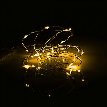 Электрогирлянда Yes! Fun "Нить" на медной проволоке, 20 LED, желтая, 2 м, статическая батарейка, 975023 Электрогирлянда Yes! Fun "Нить" на медной проволоке, 20 LED, желтая, 2 м, статическая батарейка, 975023