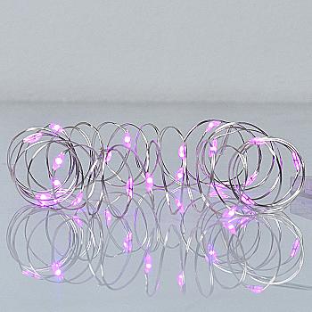 Электрогирлянда Yes! Fun "Нить" на медной проволоке, 20 LED, розовая, 2 м, статическая, батарейки, 975024 Электрогирлянда Yes! Fun "Нить" на медной проволоке, 20 LED, розовая, 2 м, статическая, батарейки, 975024