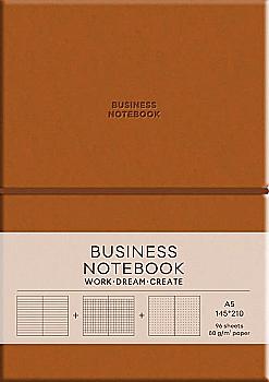 Тетрадь А5 96 л. "Business" лин, PU, мягкий переплет, кремовый блок, 80г/м2, Brown, (4922) Тетрадь А5 96 л. "Business" лин, PU, мягкий переплет, кремовый блок, 80г/м2, Brown, (4922)