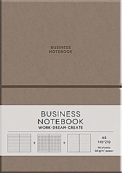 Тетрадь А5 96 л. "Business" лин, PU, мягкий переплет, кремовый блок, 80г/м2, Milk Chocolate, (4939) Тетрадь А5 96 л. "Business" лин, PU, мягкий переплет, кремовый блок, 80г/м2, Milk Chocolate, (4939)