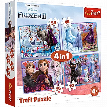 Пазл "4 в 1" - Подорож у невідоме / Disney Frozen 2, Trefl, 34323 Пазл "4 в 1" - Подорож у невідоме / Disney Frozen 2, Trefl, 34323