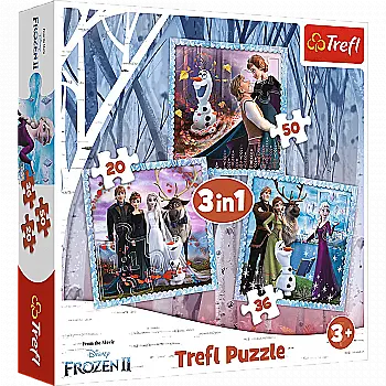 Пазл "3 в 1" - Чарівна історія / Disney Frozen 2, Trefl, 34853 Пазл "3 в 1" - Чарівна історія / Disney Frozen 2, Trefl, 34853