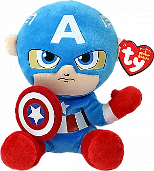 Игрушка мягконабивная TY Marvel "Капитан Америка" 15 см, 44002 Игрушка мягконабивная TY Marvel "Капитан Америка" 15 см, 44002