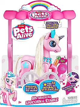 Интерактивный игровой набор PETS ALIVE S2 - Очаровательный единорог в домике, 9545 Интерактивный игровой набор PETS ALIVE S2 - Очаровательный единорог в домике, 9545