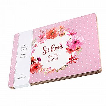 Килимок для д/столового приладдя "Rosella", корковий, біло-рожевий Килимок для д/столового приладдя "Rosella", корковий, біло-рожевий