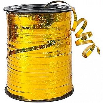 Стрічка голографічна золотиста для повітряних куль 500 ярд, 3302-0214 Стрічка голографічна золотиста для повітряних куль 500 ярд, 3302-0214