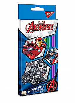 Карандаши YES 12/24 цв. "Marvel", 290603 Карандаши YES 12/24 цв. "Marvel", 290603