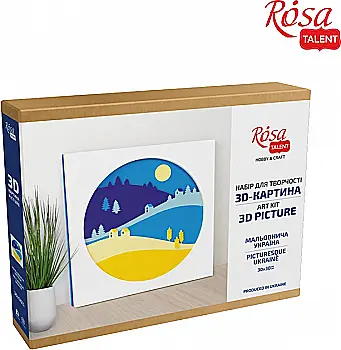 Набор, картина 3D "Живописная Украина", ДВП грунтованное, 5 слоев, 30*30 см, Rosa Talent Набор, картина 3D "Живописная Украина", ДВП грунтованное, 5 слоев, 30*30 см, Rosa Talent