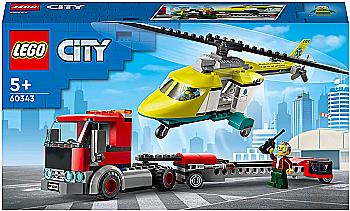 Конструктор Lego City "Перевозка спасательного вертолета", 60343 Конструктор Lego City "Перевозка спасательного вертолета", 60343
