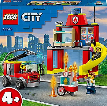 Конструктор Lego City "Пожарное депо и пожарная машина", 60375 Конструктор Lego City "Пожарное депо и пожарная машина", 60375