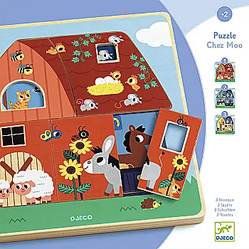 Пазл дерев`яний "Ферма", DJ01482, DJECO