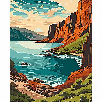 Набір для розпису по номерах 40*50 см "Тихий берег", 11034-AC