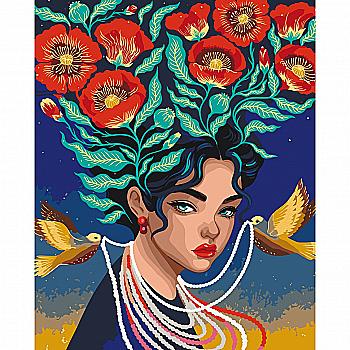 Набір для розпису по номерах 40*50 см "Українська врода", 10096-AC