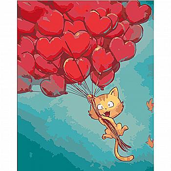 Набір для розпису по номерах 40*50 см "Котяча мрія", 15551-AC