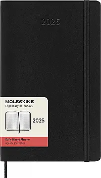 Ежедневник 2025 средний, черный мягкий, Moleskine, DSB12DC3Y25 Ежедневник 2025 средний, черный мягкий, Moleskine, DSB12DC3Y25