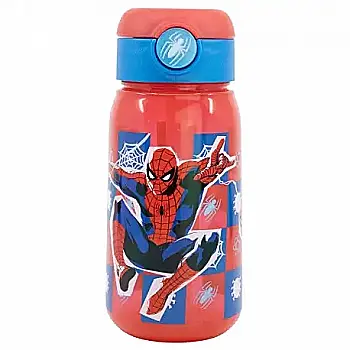 Пляшка дитяча 510 мл, з кришкою та соломинкою, "Spiderman arachnid grid" STOR, 74742 Пляшка дитяча 510 мл, з кришкою та соломинкою, "Spiderman arachnid grid" STOR, 74742