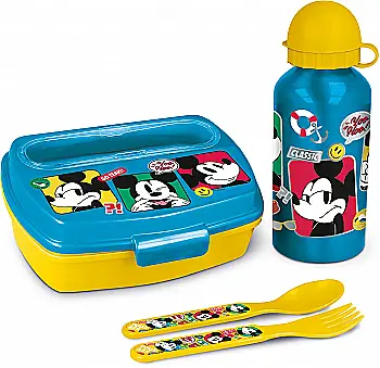 Набор детский (бутылка, ланчбокс, стол. приборы), "Mickey mouse fun-tastic" STOR, 74363 Набор детский (бутылка, ланчбокс, стол. приборы), "Mickey mouse fun-tastic" STOR, 74363