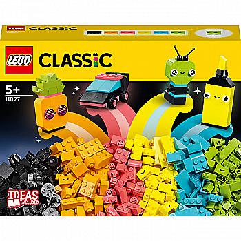 Конструктор Lego Classic "Творческое неоновое веселье", 11027 Конструктор Lego Classic "Творческое неоновое веселье", 11027