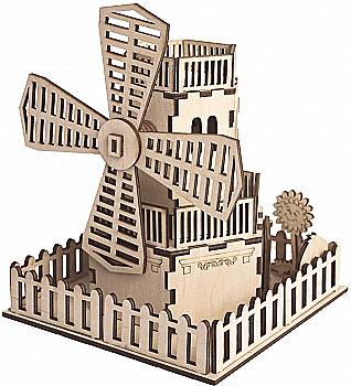 Набор-Конструктор "Мельница" (16*16*20 см) фанера, 017-F