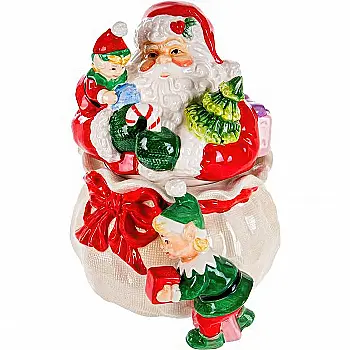 Цукерниця "Дід Мороз" 22*18*24,5 см, 59-1006 Цукерниця "Дід Мороз" 22*18*24,5 см, 59-1006