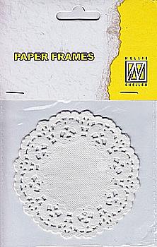 Салфетка ажурная Круглая, д: 10 см, 12 шт, Белая, 2118542005