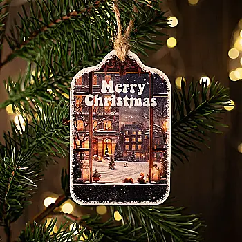 Листівка "Вікно в зимовий вечір", lfd0141