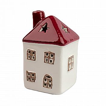 Будиночок в червоно-білому кольорі, LED (2*LR44) 7,4*7*12,2 см, EG23662WR