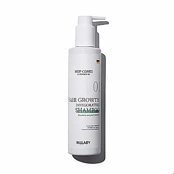 Шампунь для росту волосся Hillary Hop Cones & B5 Hair Growth Invigorating, 250 мл, HI-07-203 Шампунь для росту волосся Hillary Hop Cones & B5 Hair Growth Invigorating, 250 мл, HI-07-203