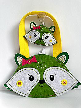 Сший сам из фетра сумка + брелок "Енот", НС-15 Сший сам из фетра сумка + брелок "Енот", НС-15
