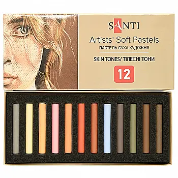 Пастель суха "Skin Tones" 12 кол, Santi, 353697 Пастель суха "Skin Tones" 12 кол, Santi, 353697