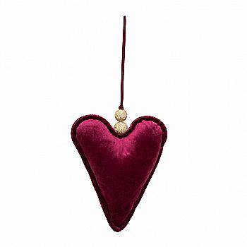 Серце плюш (бордо) 17 см, 108587 Серце плюш (бордо) 17 см, 108587