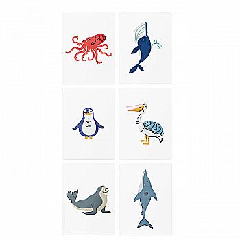Временные татуировки с дополненной реальностью "Ocean animals AR set", TATTon.me Временные татуировки с дополненной реальностью "Ocean animals AR set", TATTon.me