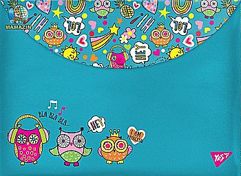 Папка-конверт на кнопці А4 "Disco Owls", 491615 Yes