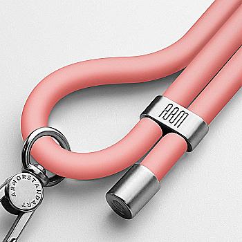 Ремінець для смартфона ArmorStandart Silicone Rope Titanium Pink with Grey holder, ARM76275 Ремінець для смартфона ArmorStandart Silicone Rope Titanium Pink with Grey holder, ARM76275