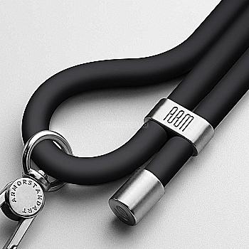 Ремінець для смартфона ArmorStandart Silicone Rope Titanium Black with Grey holder, ARM76273 Ремінець для смартфона ArmorStandart Silicone Rope Titanium Black with Grey holder, ARM76273