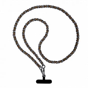 Ремінець для смартфона ArmorStandart Chain link Aged Ruthenium with Brown Leather, ARM77036 Ремінець для смартфона ArmorStandart Chain link Aged Ruthenium with Brown Leather, ARM77036