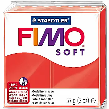 Пластика Soft, Індійська червона, 57г, Fimo Пластика Soft, Індійська червона, 57г, Fimo