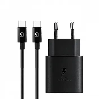 Зарядний пристрій ArmorStandart AR-TA800 USB-C 25W black + кабель USB-C to USB-C, ARM77720 Зарядний пристрій ArmorStandart AR-TA800 USB-C 25W black + кабель USB-C to USB-C, ARM77720