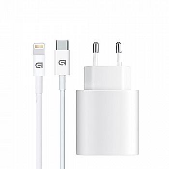 Зарядний пристрій ArmorStandart AMHJ83 20W USB-C White + кабель USB-C to Lightning, ARM77724 Зарядний пристрій ArmorStandart AMHJ83 20W USB-C White + кабель USB-C to Lightning, ARM77724