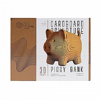 Картонна скульптура "Скарбничка-свинка" Ecoforma, KSM6 Картонна скульптура "Скарбничка-свинка" Ecoforma, KSM6