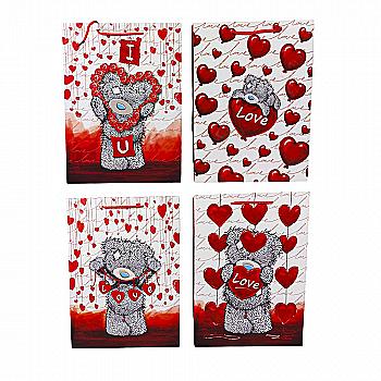 Пакет подарунковий "Теді", 4 дизайни, 26*38*17 см, YV 8015-QM Пакет подарунковий "Теді", 4 дизайни, 26*38*17 см, YV 8015-QM