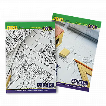 Папка для черчения А4, 8 л. ZB.1400 Папка для черчения А4, 8 л. ZB.1400