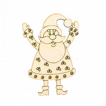 Заготівка-магніт дерев`яна "Санта-2" 65*80 мм, NY071 Заготівка-магніт дерев`яна "Санта-2" 65*80 мм, NY071