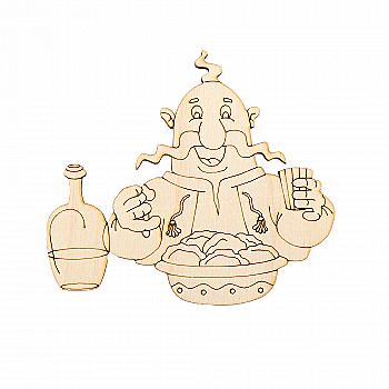 Заготівка-магніт дерев`яна "У кума" 95*85 мм, UA10-014 Заготівка-магніт дерев`яна "У кума" 95*85 мм, UA10-014