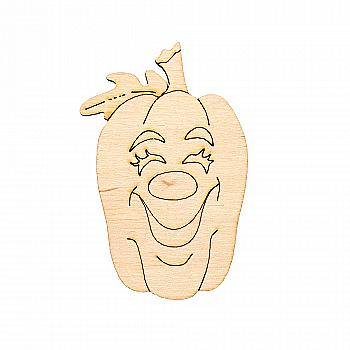 Заготівка-магніт дерев`яна "Тиквочка 2", HN011 Заготівка-магніт дерев`яна "Тиквочка 2", HN011